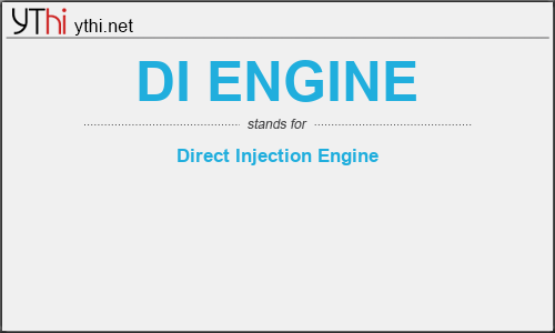 What does DI ENGINE mean? What is the full form of DI ENGINE?